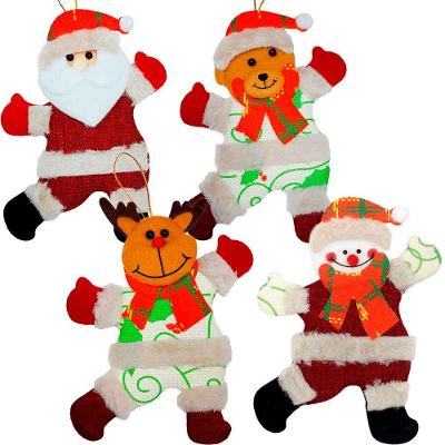 Kit Decoração Natalina Pendentes de Natal com Urso Rena Papai Noel e Boneco de Neve Branco 32