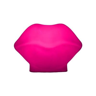 Luminária Boca Fun Light com Luz Difusa Rosa Bivolt Fio 1,8M