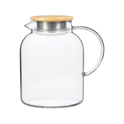 Jarra de Vidro Clivia com Fechamento Hermético 1,8L e Tampa de Bambu Transparente Full Fit