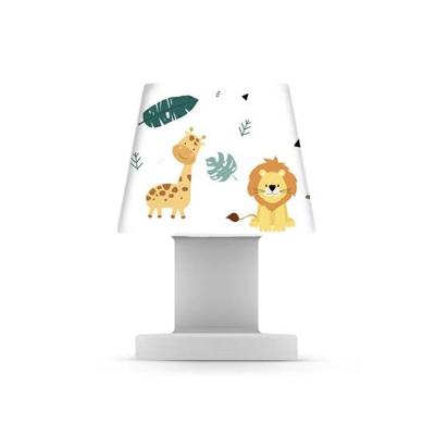 Luminária Abajur Safari com Luz Difusa e Capa Removível Bivolt