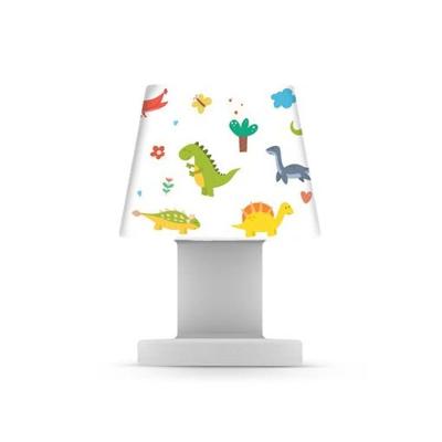 Luminária Abajur Pequena Dino com Luz Difusa e Capa Removível Bivolt