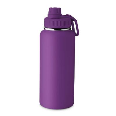 Garrafa Térmica com Alça e Bico Parede Dupla Aço Inox Roxa 960ML