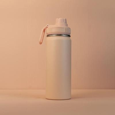 Garrafa Térmica com Alça e Bico 570ml Parede Dupla Aço Inox Mantém Bebidas Quentes Ou Frias Rosa