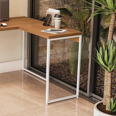 Mesa de Apoio LI040 Retangular MDP Metal 60CM Canela e Branco Kappesberg