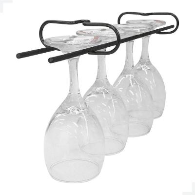 Suporte Suspenso para Taças Preto Aço Carbono Design Moderno e Elegante para Cozinha 40,5CM