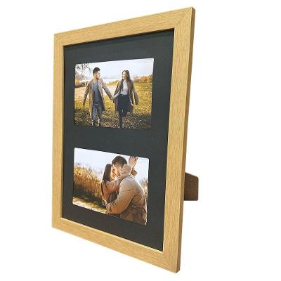 Porta Retrato Painel Quadro 21x30 Multi-fotos 2 Fotos 10x15 com Recortes Moldura Marfim