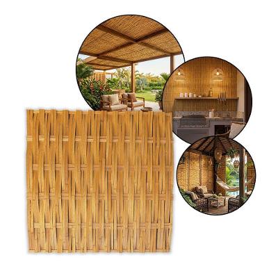 Esteira Bambu Forro Barriga 1x1,5m Trama Dupla Placa Pergolado Teto Parede Decoração Natural Casa