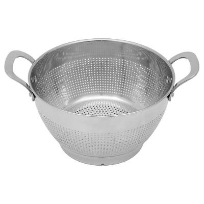 Escorredor de Macarrão Isa Scherer em Aço Inox Acabamento Premium Prata Mimo Style 23CM