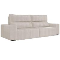 Sofá Retrátil 234cm Leonel SuedeBege Gran Belo - 1