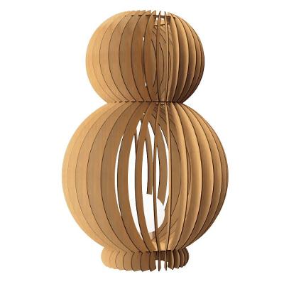 Abajur de Chão Double Grande para Sala e Quarto Preto Bivolt 100W em Madeira MDF Lenobre