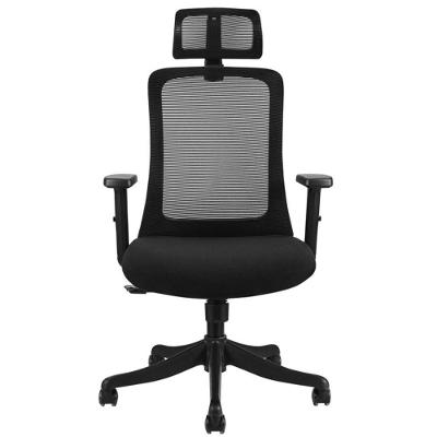 Cadeira Giratória Nr-17 Boston Rivatti C- Encosto De Cabeça Tela Mesh Preta Base Rodizio Nylon