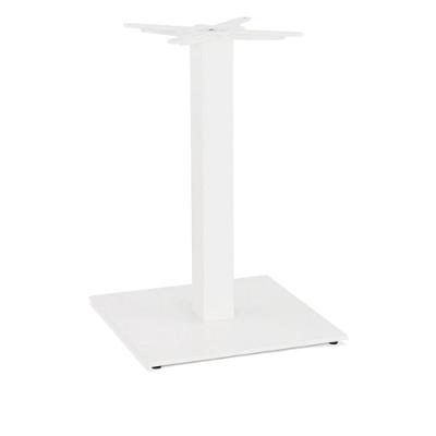 Base De Mesa De Jantar Quadrada Estocolmo Alpha Fratini 72 Cm (altura) Aço Branco Com Base Quadrada