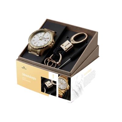 Kit Relógio Masculino Profissões Odontologia Analógico Aço Inox Dourado Séculus