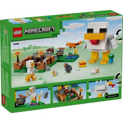 Brinquedo de Construção 21585 com Galinheiro em Formato de Galinha Asas Móveis Branco Lego 233PEÇAS