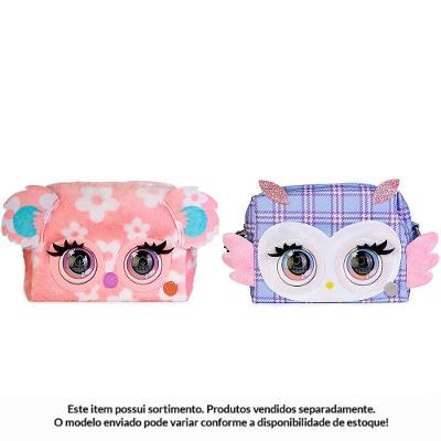 Bolsa Infantil Interativa Purse Pets Hoot Couture Owl 30 Sons e Reações Pisca Toque Rosa Sunny