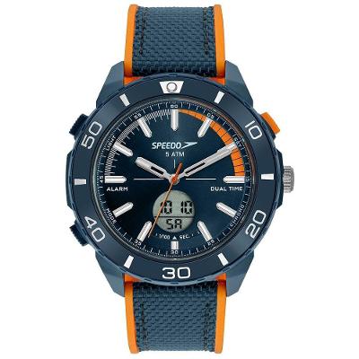 Relógio Masculino Anadigi Analógico e Digital em Nylon e Silicone Azul Speedo 5CM