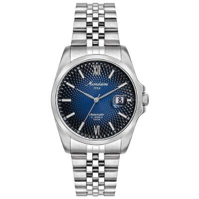 Relógio Masculino 1954 Automático Clássico Aço Inox Calendário Azul Mondaine