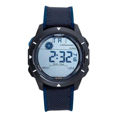 Relógio Masculino Anadigi Analógico e Digital em Nylon Azul Speedo