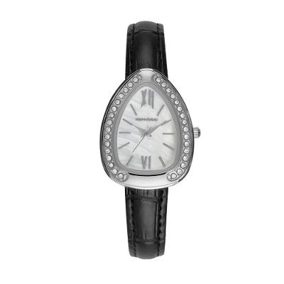 Relógio Feminino Serpens Clássico Couro Legítimo Prata Mondaine 2.5CM