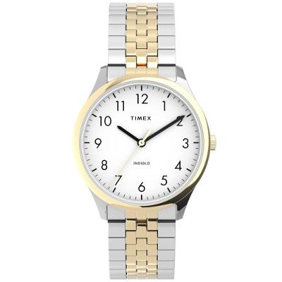 Relógio Feminino Easy Reader Analógico em Aço Inox Bicolor Dourado e Prata Iconnect By Timex