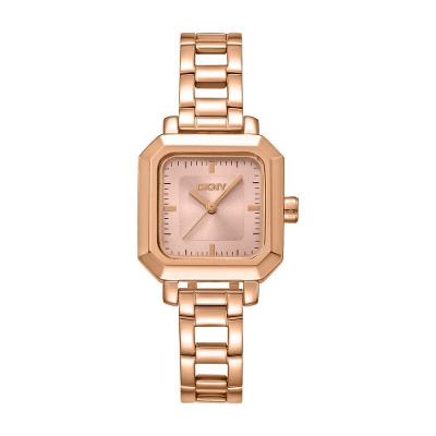 Relógio Feminino Gansevoort Rose Gold Analógico em Aço Inox Dourado Donna Karan 27MM