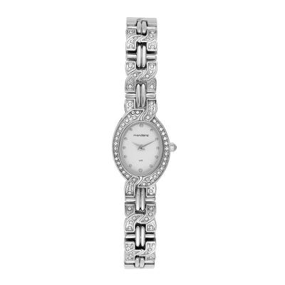 Relógio Feminino Cristais Clássico Metal com Efeito Mate Prata Mondaine