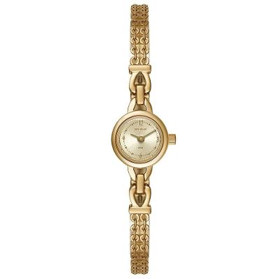 Relógio Feminino Caixa Micro Corrente Delicada Analógico Metal Dourado Séculus 24MM