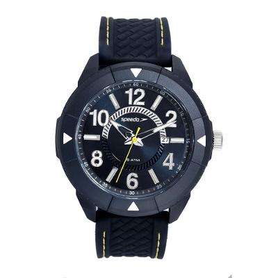 Relógio Masculino Speedo Esportivo Calendário Pesponto Azul com Pulseira de Silicone