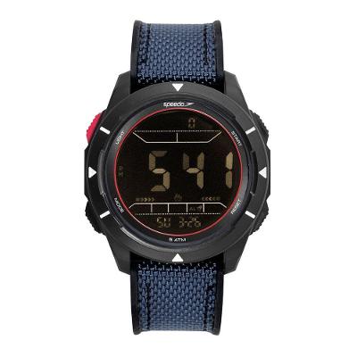 Relógio Masculino Speedo Pedômetro Analógico e Digital em Nylon Azul 47MM