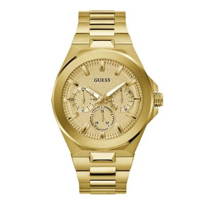 Relógio Masculino Multifunção Esportivo em Aço Inox Display LED Dourado Guess 46MM