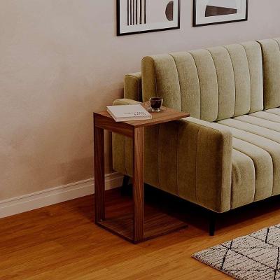Mesa de Apoio Santorini Quadrada MDF 30CM Freijó Mercado das Prateleiras
