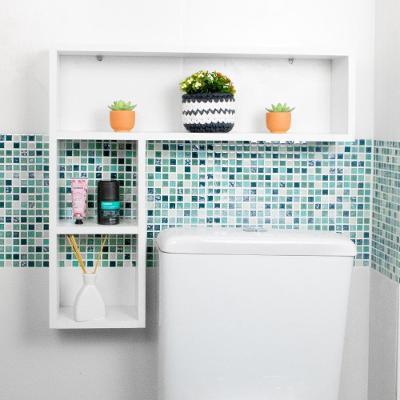 Nicho Sabiá Organizador Porta Papel Decorativo para Banheiro Branco Mercado das Prateleiras 65CM