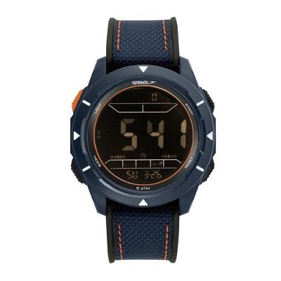 Relógio Masculino Speedo Azul Pedômetro Digital com Pulseira de Nylon Azul 47CM