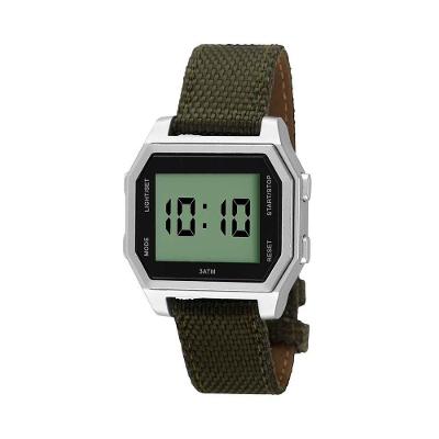 Relógio Masculino Speedo Digital Quadrado em Nylon Verde com Resistência 3 ATM