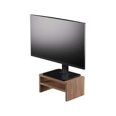Suporte para Monitor Suporte para Monitor Madeira Freijó com Nicho Apoio de Mesa com Espaço Interno