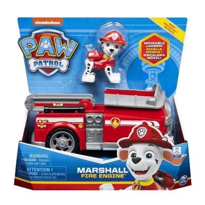 Veículo com Figura 2718 com Rodinhas Que Rolam de Verdade Marshall Vermelho Sunny Brinquedos