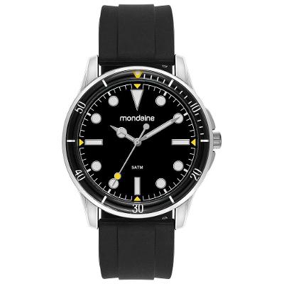 Relógio Masculino Analógico Silicone Preto 5 ATM Mondaine 44MM