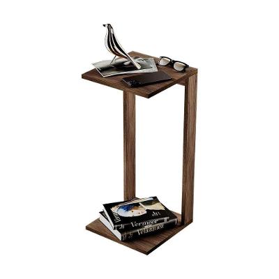 Mesa de Cabeceira Santorini sem Gavetas MDP Marrom 30CM Mercado das Prateleiras
