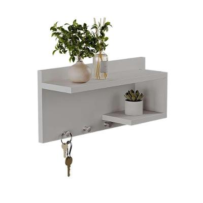 Porta Chaves Nero Organizador com 4 Pinos Branco Mercado das Prateleiras 29CM