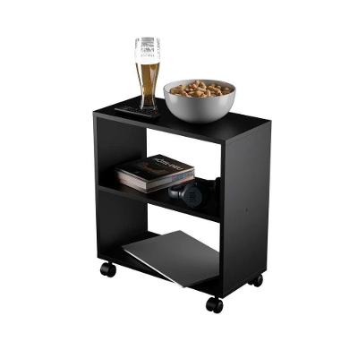 Mesa de Apoio Carvalho Valencia Retangular MDF Plástico 50CM Preto