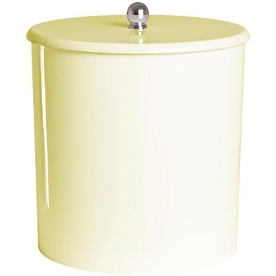 Lixeira Cesto de Lixo Laqueado 6,2L Plástico Abertura Manual Bege Pontto Lavabo