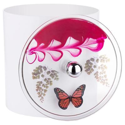 Lixeira Decorada Borboleta 6,2L Plástico Tampa Removível Vermelha Pontto Lavabo