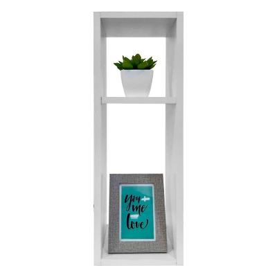 Mesa de Cabeceira Safira MDP Moderno Branco 20CM Mercado das Prateleiras