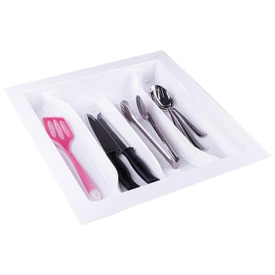Porta Talheres 10168.00BRW Organizador para Gaveta em Plástico com Ajuste de Tamanho Branco Magnum