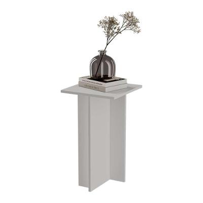 Mesa de Cabeceira Kyoto MDF-MDP Moderno Branco Mercado das Prateleiras