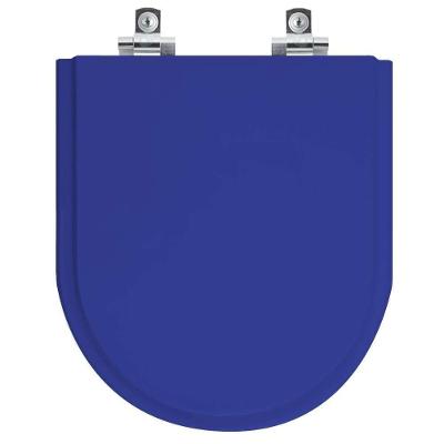 Assento Sanitário Riviera Alongado Polipropileno Fechamento Suave Azul Pontto Lavabo