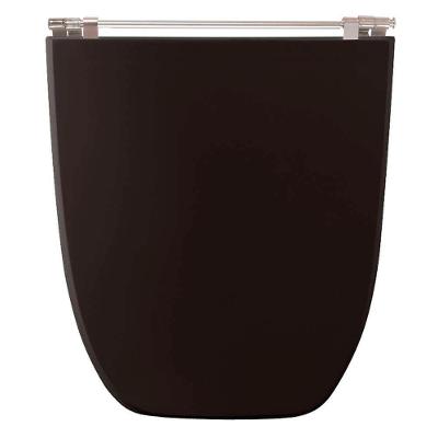 Assento Sanitário Scala Alongado Resina Plástica Parafusado Convencional Preto Pontto Lavabo