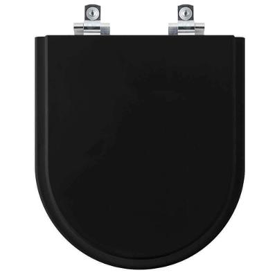 Assento Sanitário Smart Alongado Plástico Fechamento Suave Preto Pontto Lavabo