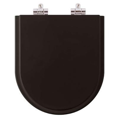Assento Sanitário Smart Alongado Resina Plástica Fechamento Suave Soft Close Preto Pontto Lavabo