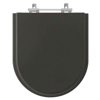 Assento Sanitário Smart Alongado Resina Plástica Parafusado Convencional Preto Fosco Pontto Lavabo